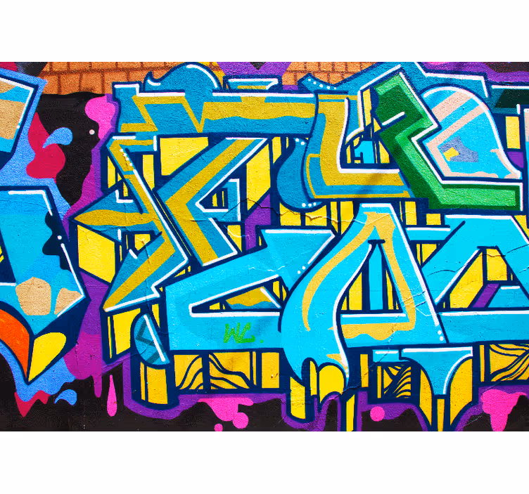 Papier peint graffitis colorés art urbain - TenStickers