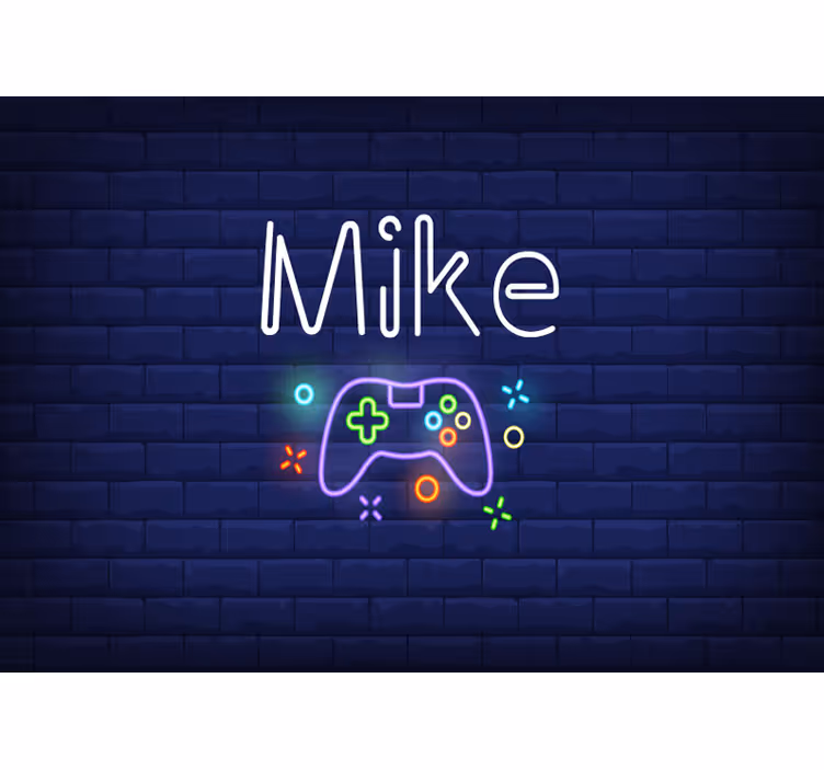 Tapisserie murale chambre ado gamer personnalisé manette - TenStickers