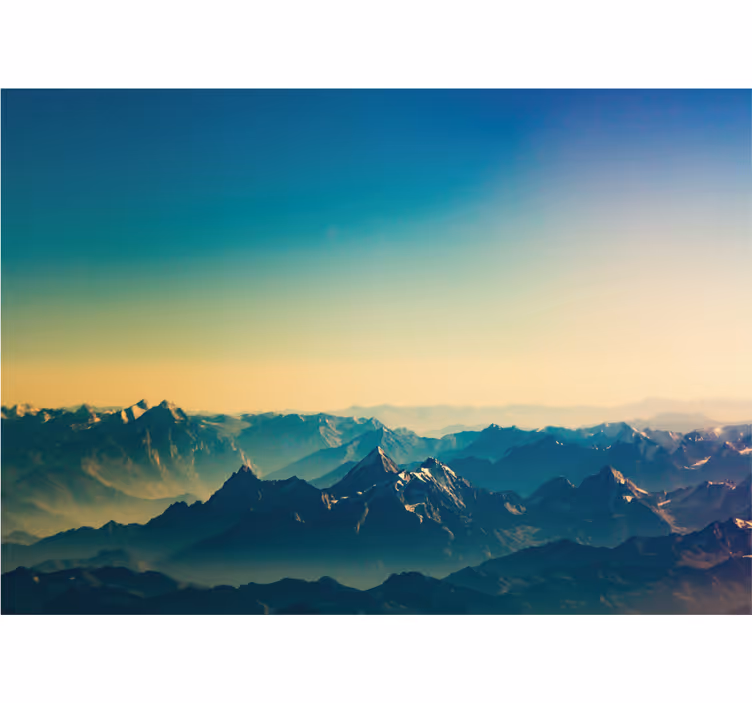 Tapisserie montagne panorama majestueux de montagne - TenStickers