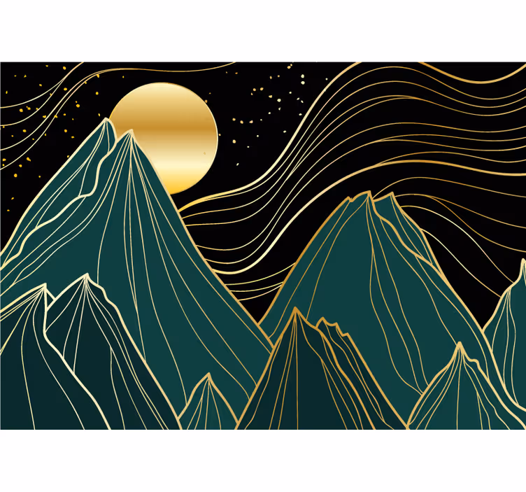 Tapisserie montagne grande chaîne de montagnes - TenStickers
