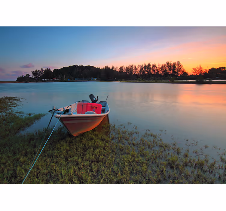 Tapisserie paysage scène aquatique paisible - TenStickers