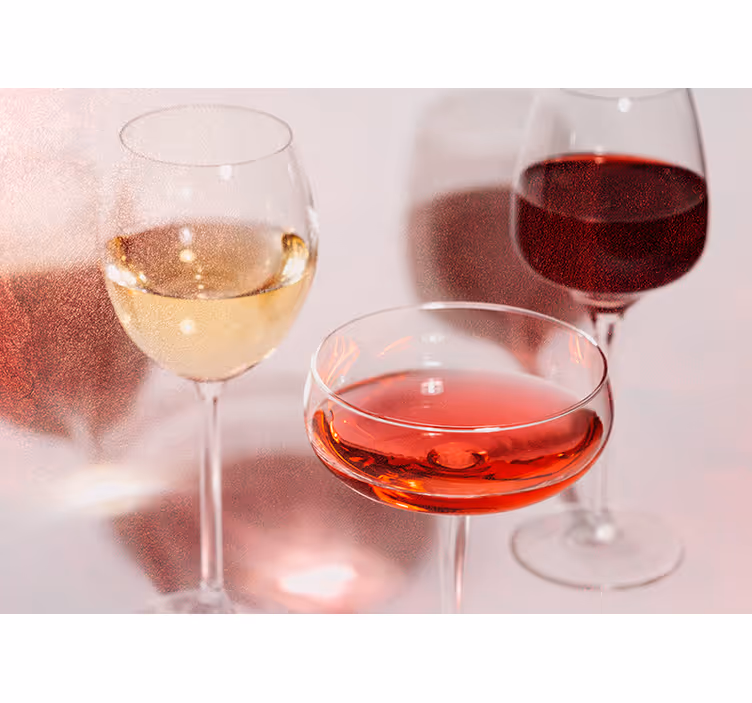Tapisserie musique verres à vin élégants - TenStickers