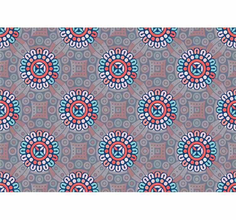 Tapisserie textures et motifs Éléments floraux géométriques - TenStickers