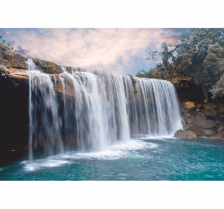 Tapisserie cascade chute d'eau majestueuse - TenStickers