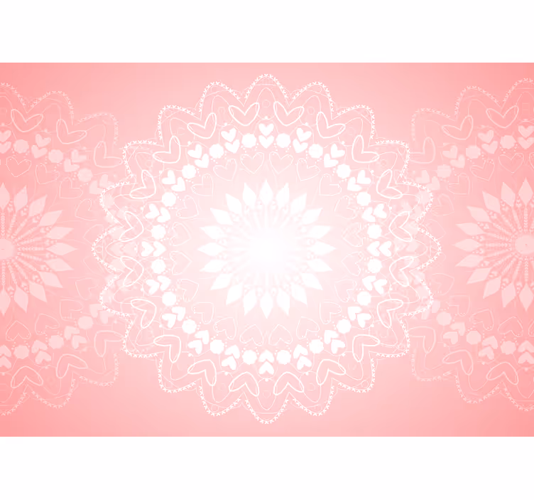 Tapisserie amour conception de mandala de coeur - TenStickers
