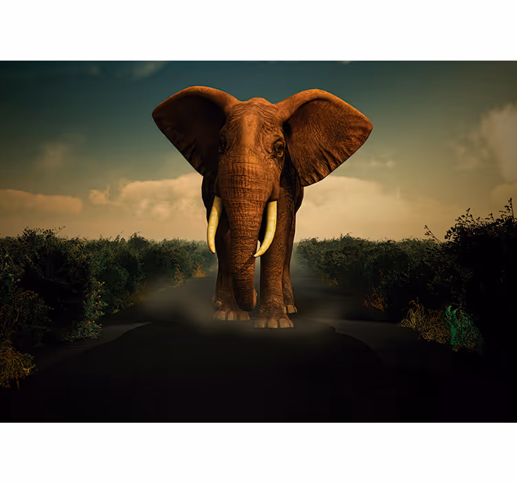 Tapisserie animaux Élégant Éléphant - TenStickers