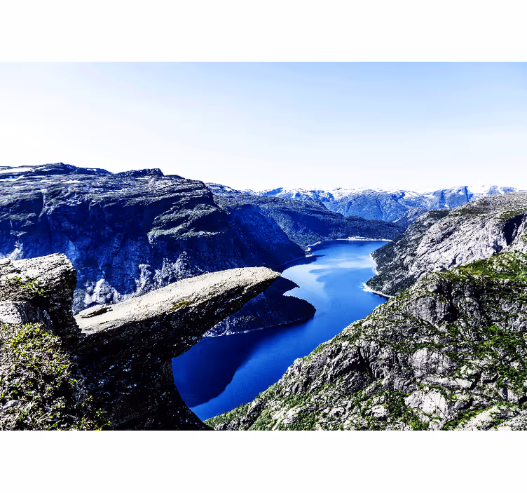 Tapisserie paysage vue majestueuse sur le fjord - TenStickers