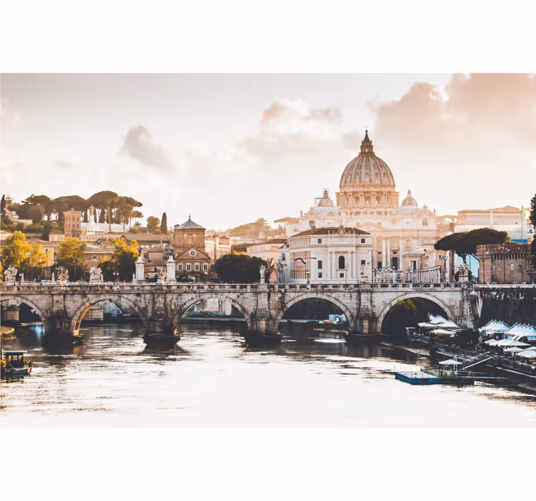 Tapisserie villes et pays architecture romaine historique - TenStickers