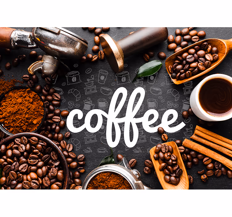 Tapisserie phrase inspiration café - TenStickers
