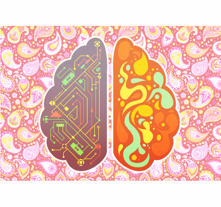 Tapisserie abstraite schémas de circuits cérébraux - TenStickers