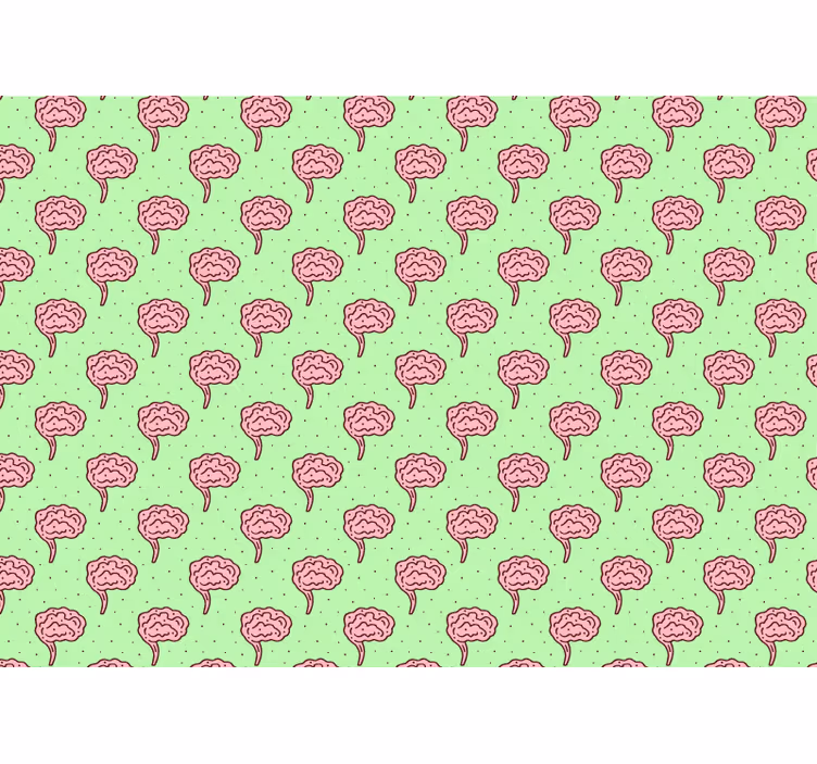 Tapisserie autres fleurs fleurs de cerveau stylisées - TenStickers