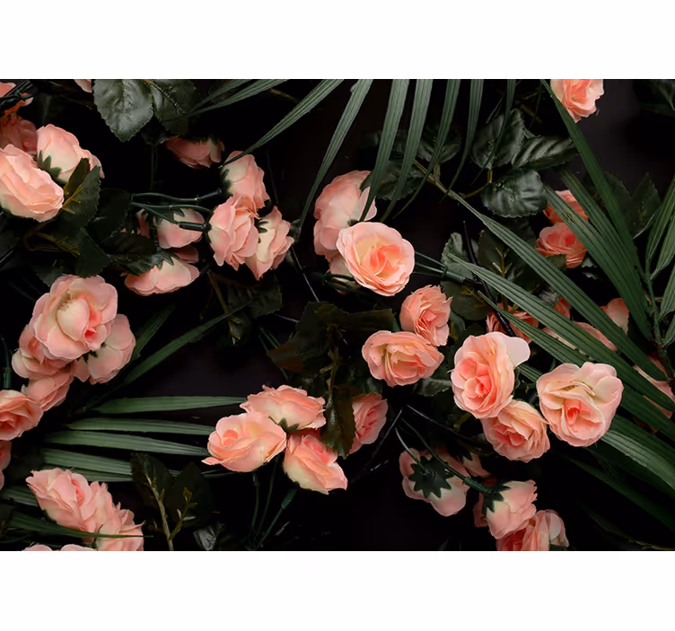 Tapisserie fleur roses roses pâles - TenStickers