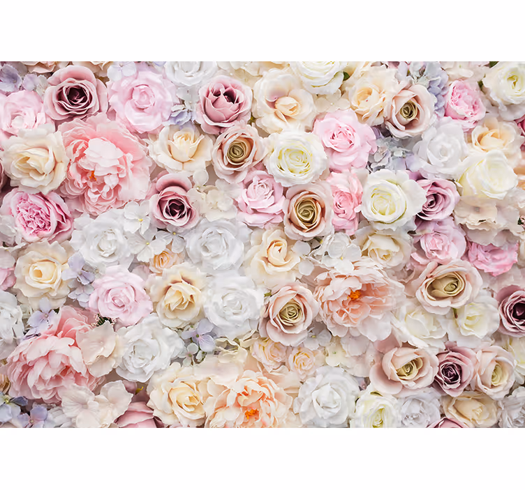 Tapisserie fleur arrangement de roses délicates - TenStickers