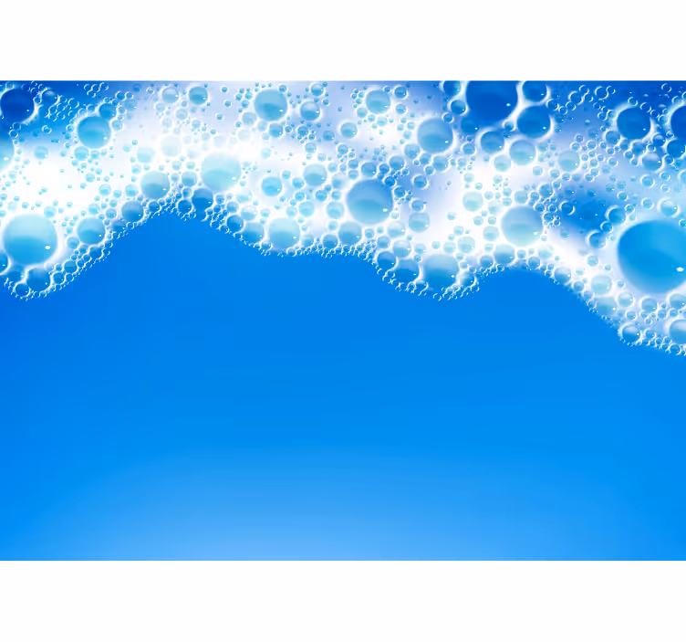 Tapisserie nature design vagues bulles - TenStickers