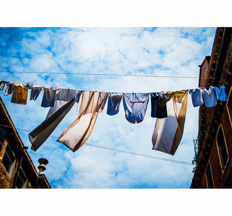 Tapisserie villes et pays brise de corde à linge - TenStickers
