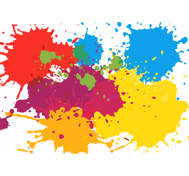 Tapisserie graffiti motifs éclaboussures colorées - TenStickers