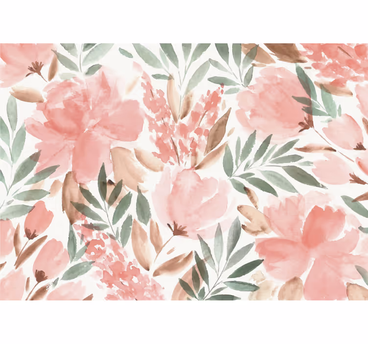 Tapisserie fleur design élégant floral - TenStickers