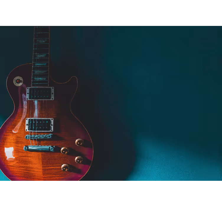 Tapisserie musique détail guitare électrique - TenStickers