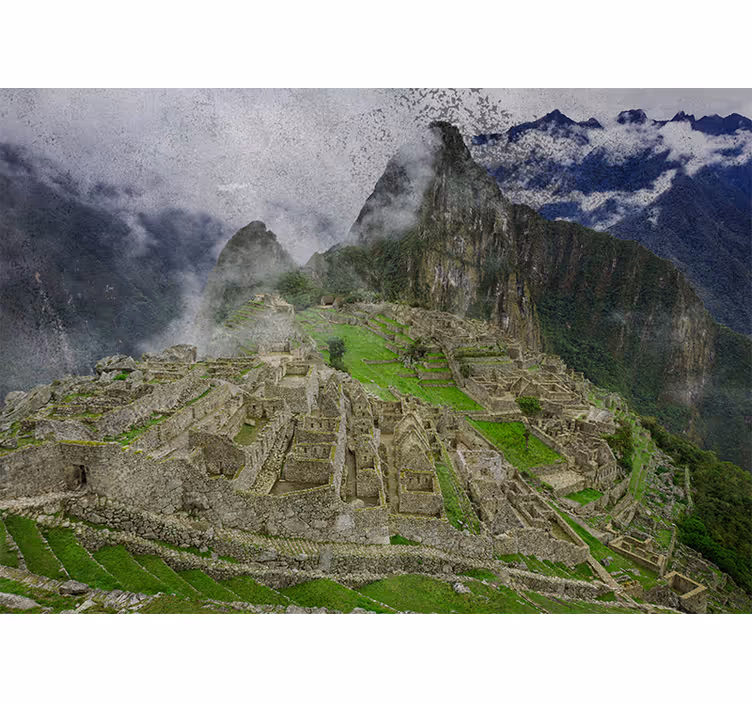 Tapisserie villes et pays ruines du machu picchu - TenStickers