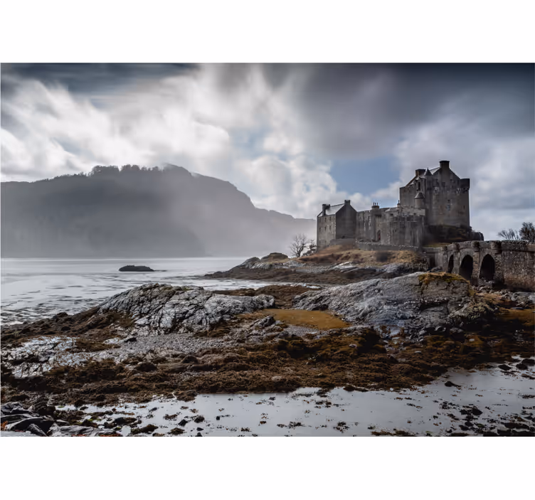 Tapisserie villes et pays château écossais paysage - TenStickers