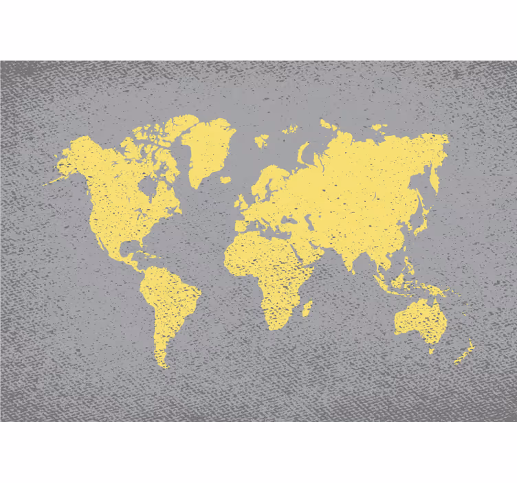 Tapisserie carte du monde carte du monde outline - TenStickers