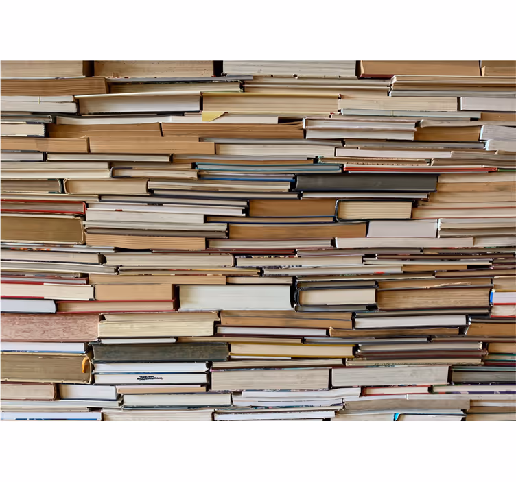 Tapisserie textures et motifs empilements de livres - TenStickers