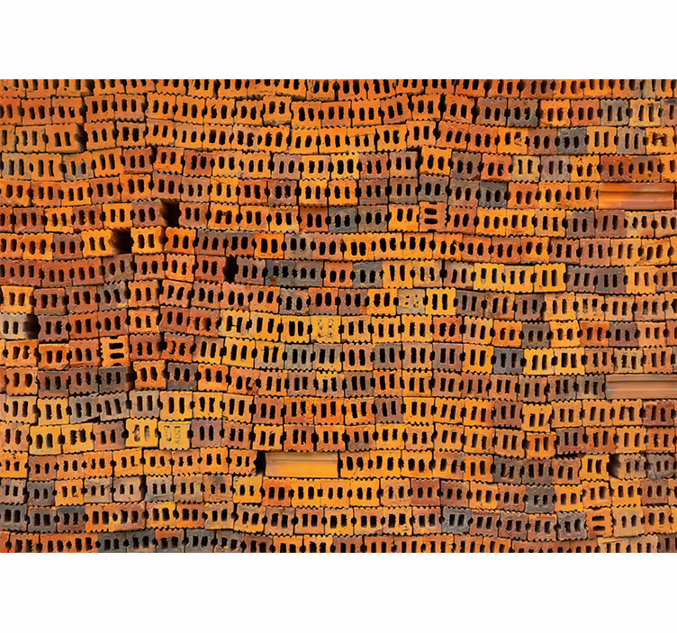 Tapisserie brique motif brique empilée - TenStickers