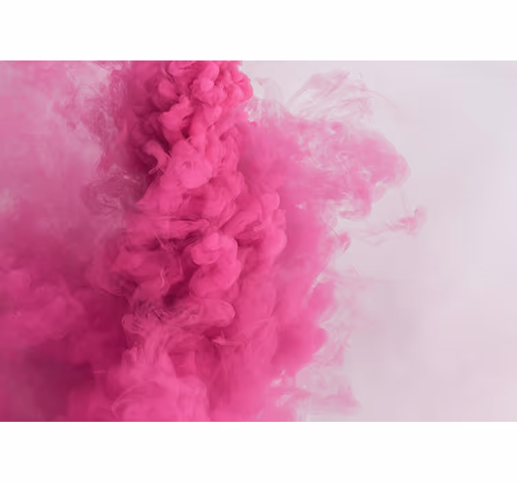 Tapisserie abstraite nuages roses duveteux - TenStickers