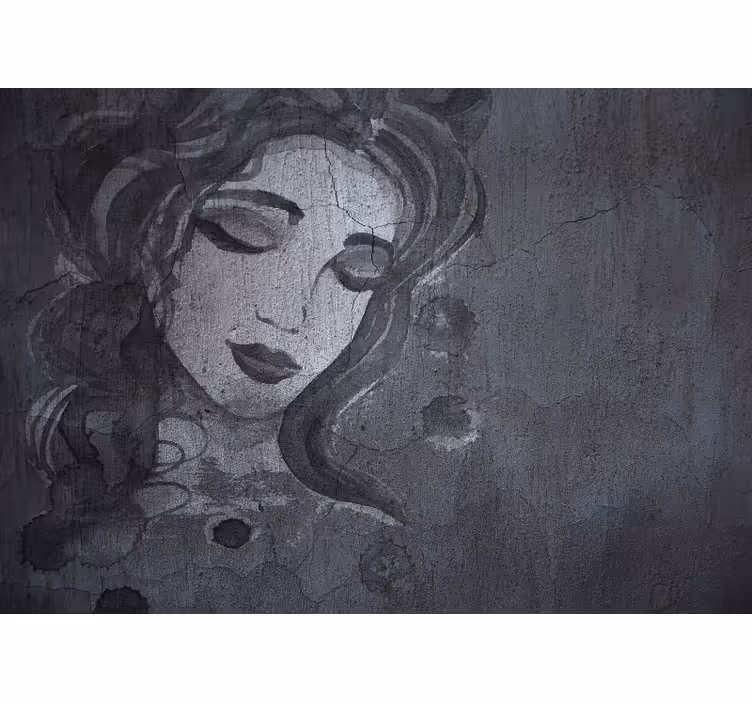 Tapisserie art portrait de femme élégante - TenStickers