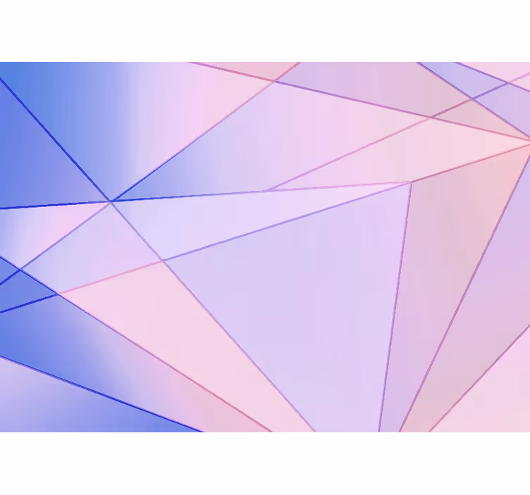 Tapisserie abstraite jeu de couleurs géométriques - TenStickers