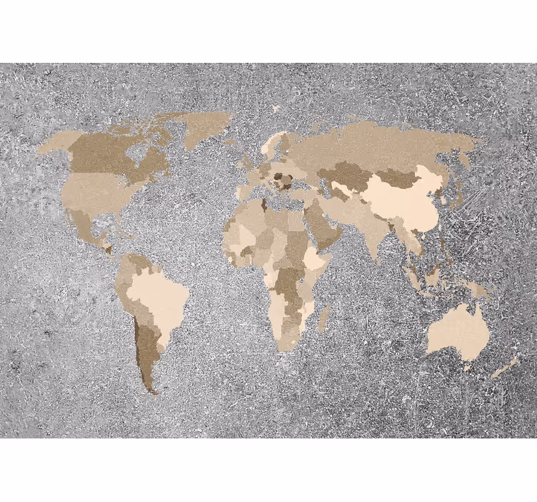 Tapisserie carte du monde continents - TenStickers