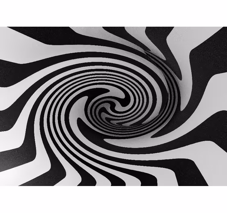 Tapisserie abstraite effet illusion spirale - TenStickers