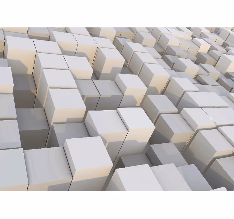 Tapisserie textures et motifs design cubiste - TenStickers