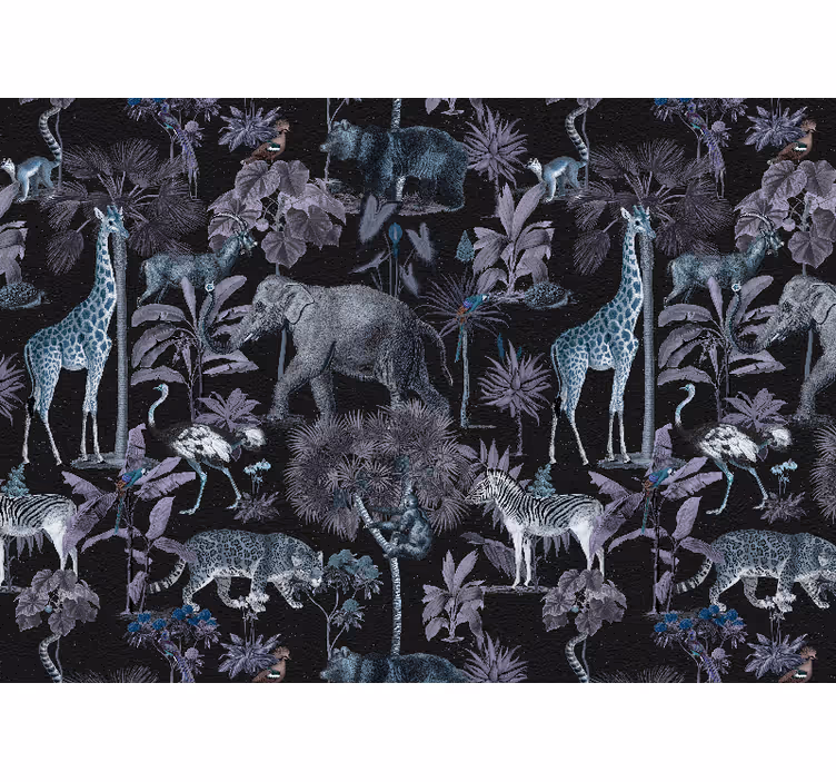Tapisserie animaux paysage de safari sauvage - TenStickers