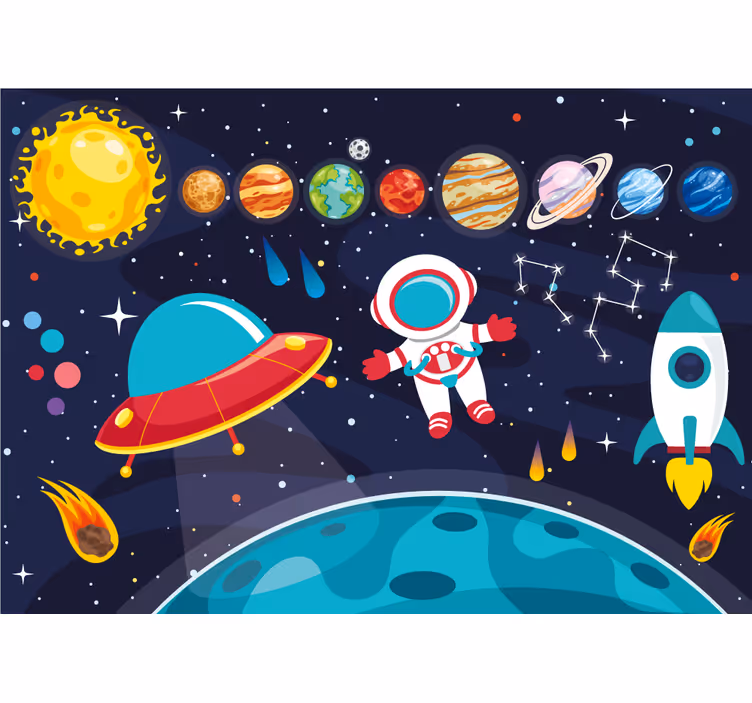 Tapisserie fantaisie quête cosmique - TenStickers