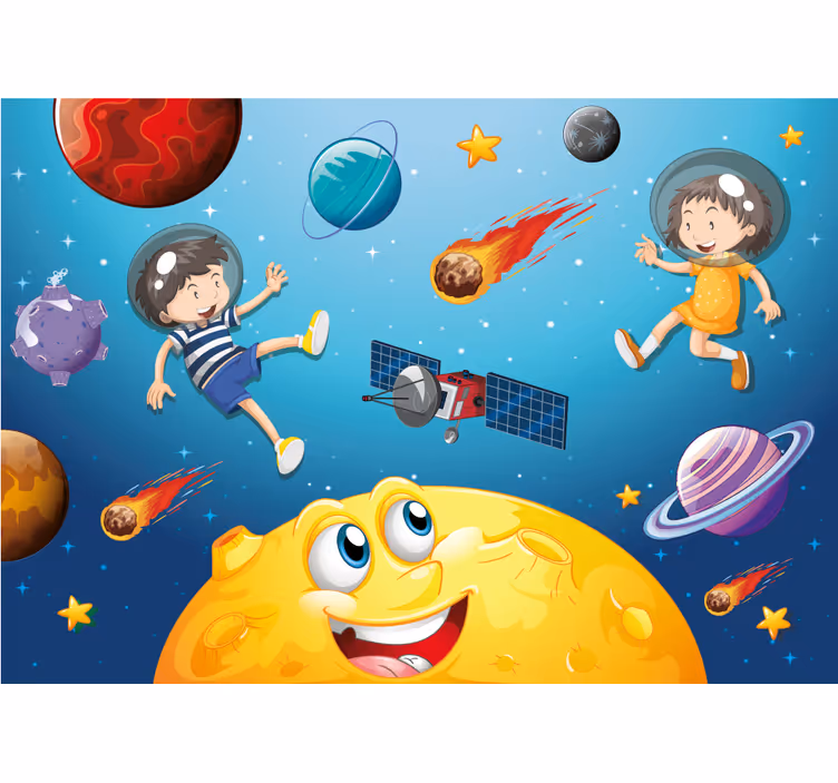 Tapisserie fantaisie voyage d'aventure spatiale - TenStickers