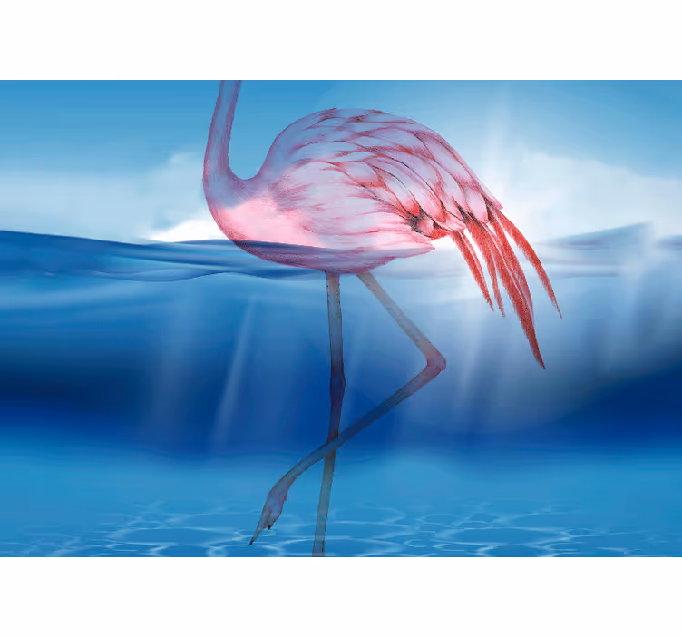 Tapisserie animaux flamant rose Élégant - TenStickers