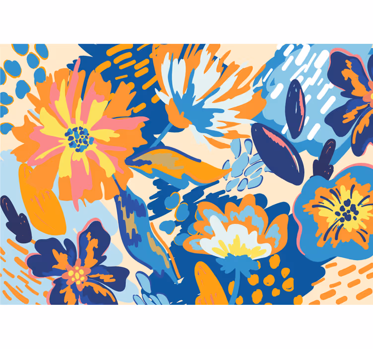 Tapisserie fleur arrangement floral lumineux - TenStickers