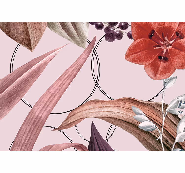 Tapisserie fleur motifs floraux - TenStickers