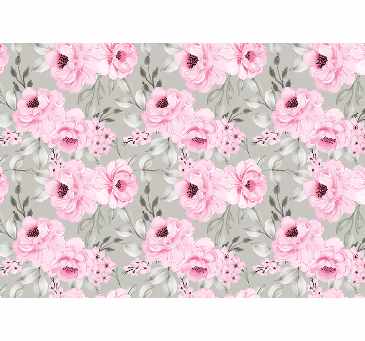 Tapisserie fleur composition de pivoines pastel - TenStickers