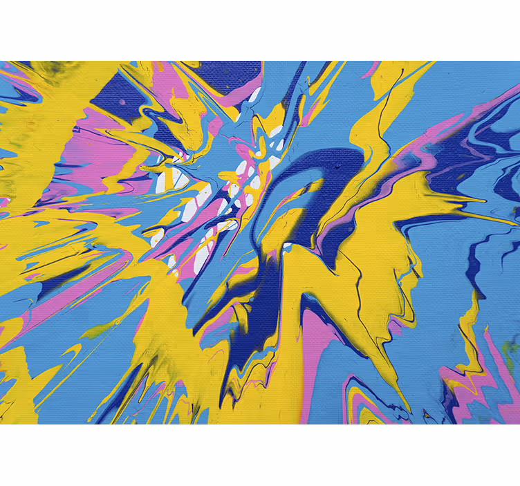 Tapisserie abstraite explosion de couleurs dynamique - TenStickers