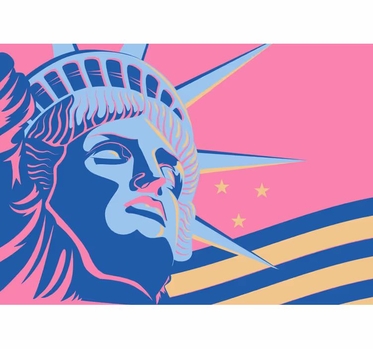 Tapisserie villes et pays monument de la liberté - TenStickers