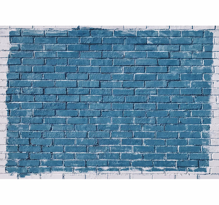 Tapisserie brique mur bleu texturé - TenStickers