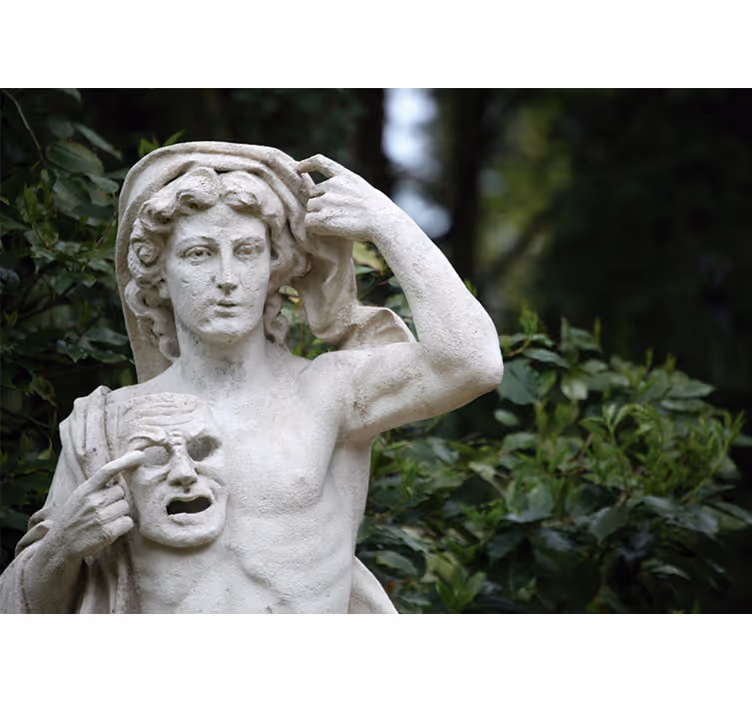 Tapisserie art classique vitrine de sculptures classiques - TenStickers