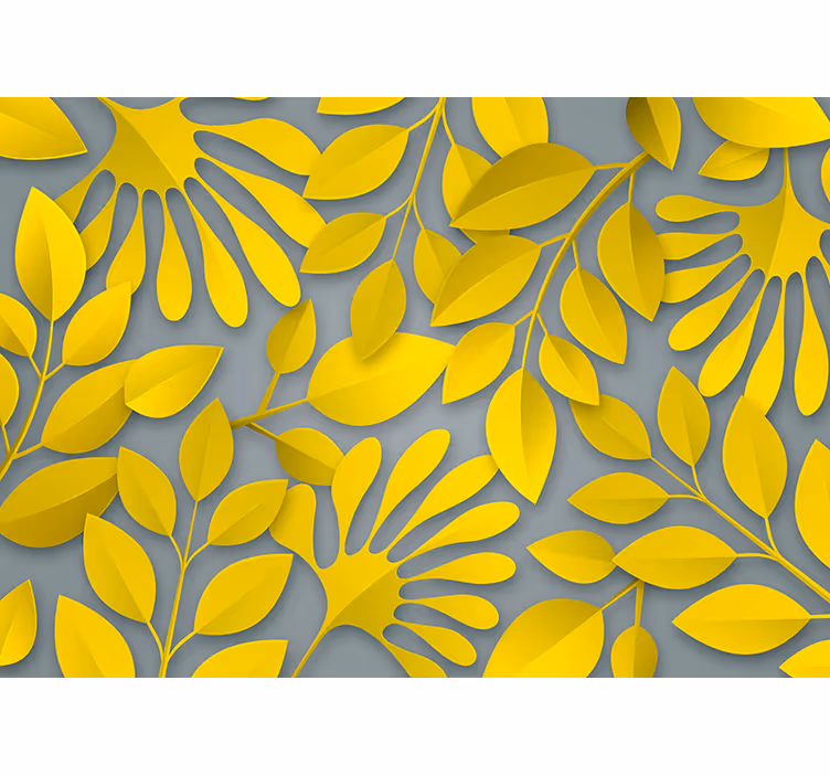 Papiers peints nature motifs de feuilles vivants - TenStickers