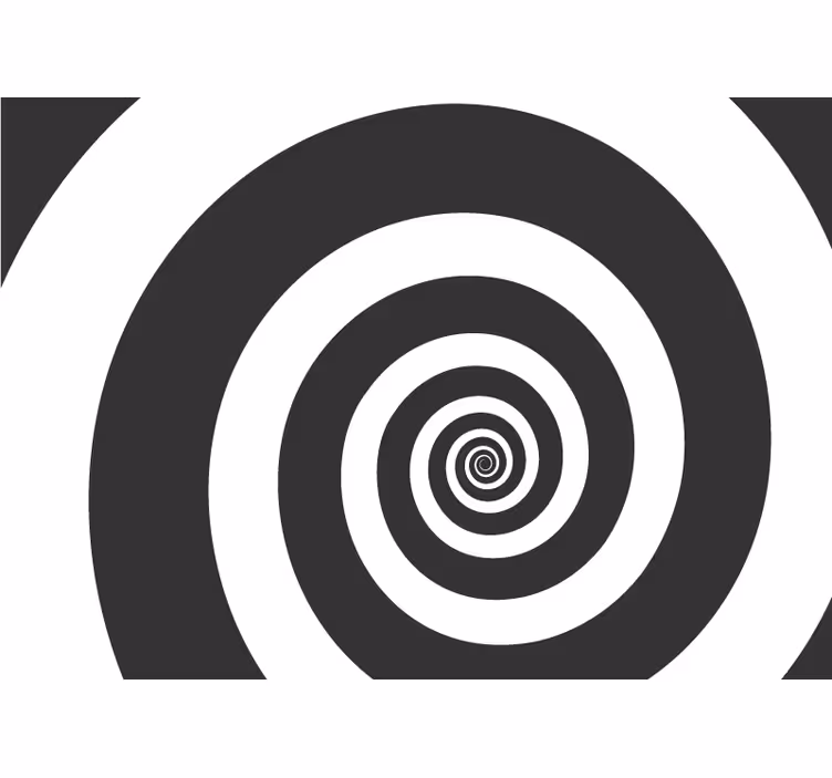 Tapisserie abstraite design illusion spirale - TenStickers