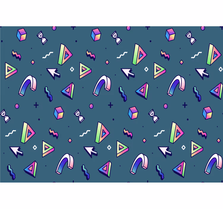 Tapisserie amour exploration des formes géométriques - TenStickers