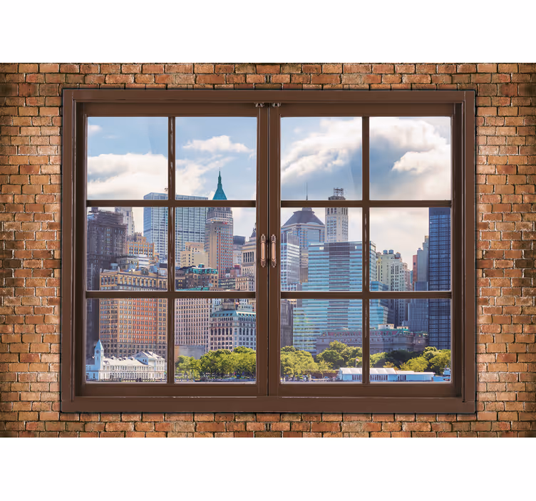 Tapisserie new york vues de la skyline de manhattan - TenStickers