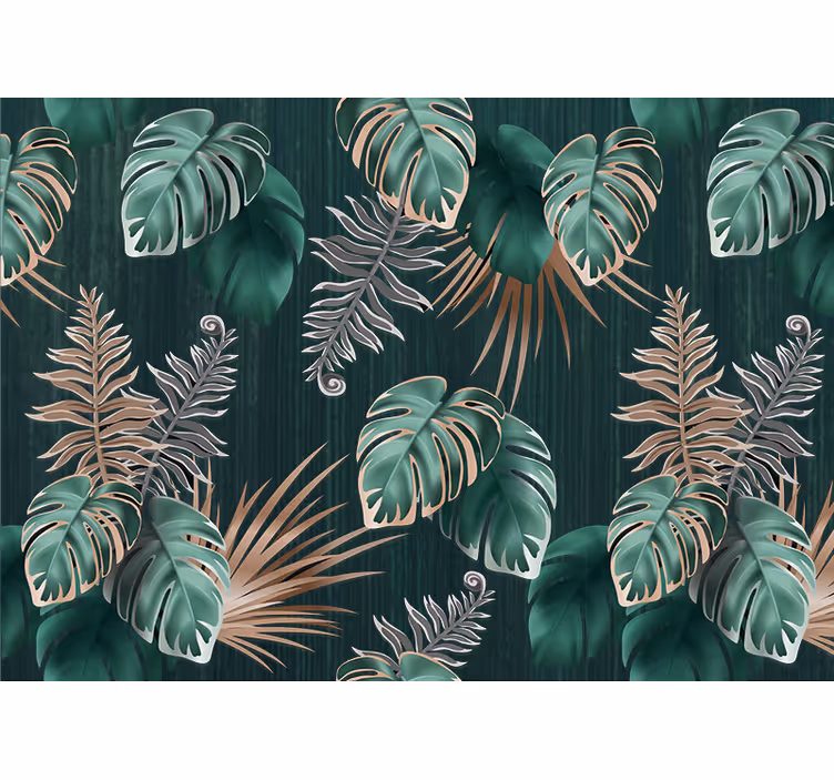 Papiers peints nature inspirations de feuilles tropicales - TenStickers