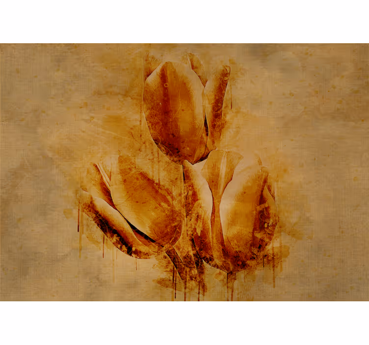 Tapisserie fleur arrangement élégant de tulipes - TenStickers